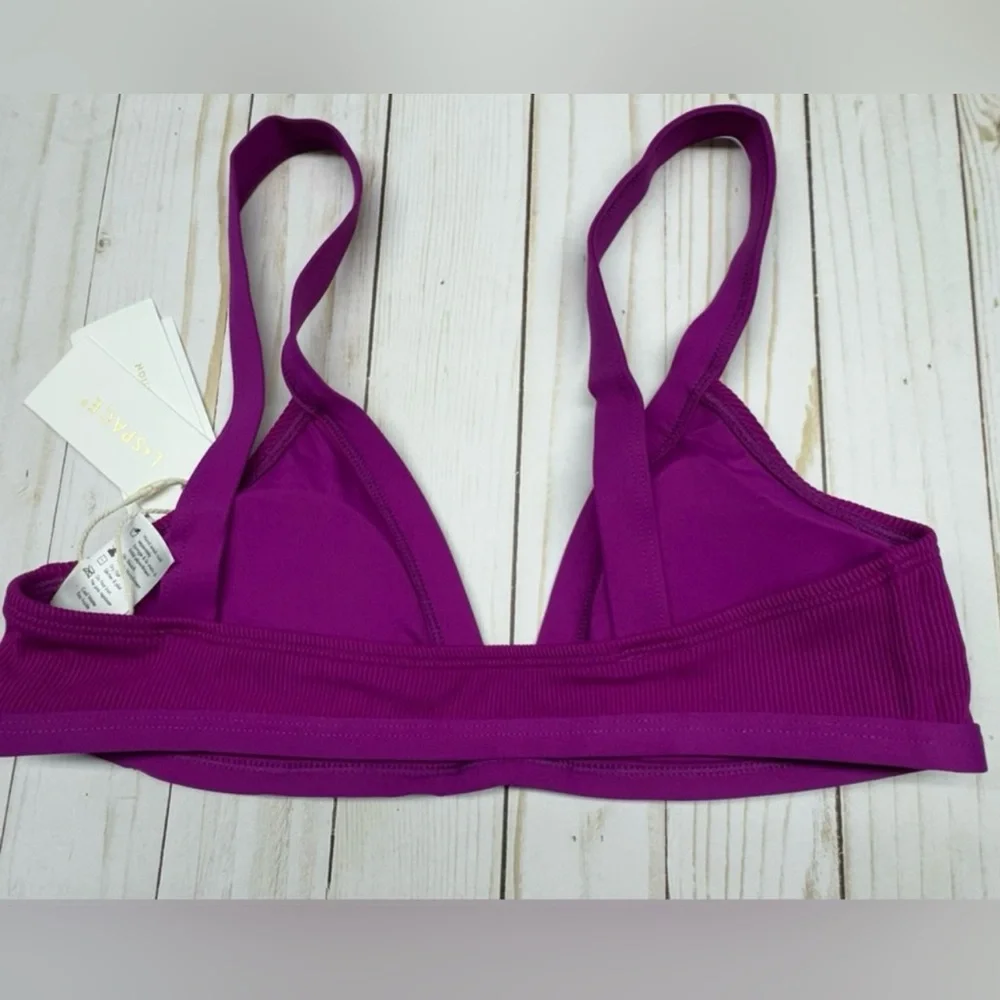 L*Space Berry Farrah Bikini Top & Lola Bitsy Bikini Bottom Swimsuit Set Medium